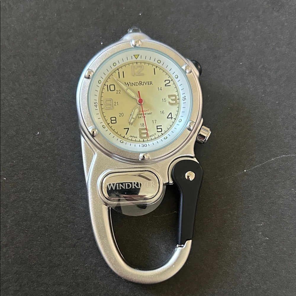 Windriver Silver Carabiner Watch - Silver Dial